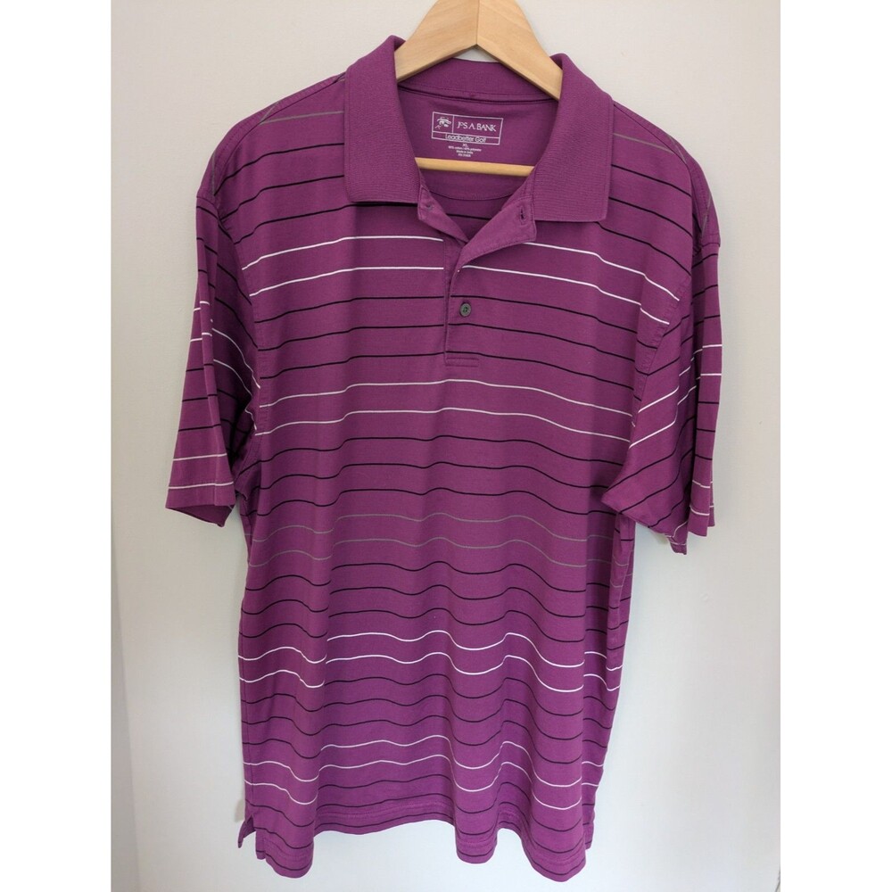 Jos. A. Bank Leadbetter Golf Polo Shirt Mens SZ XL Purple Cotton Preppy Golfcore